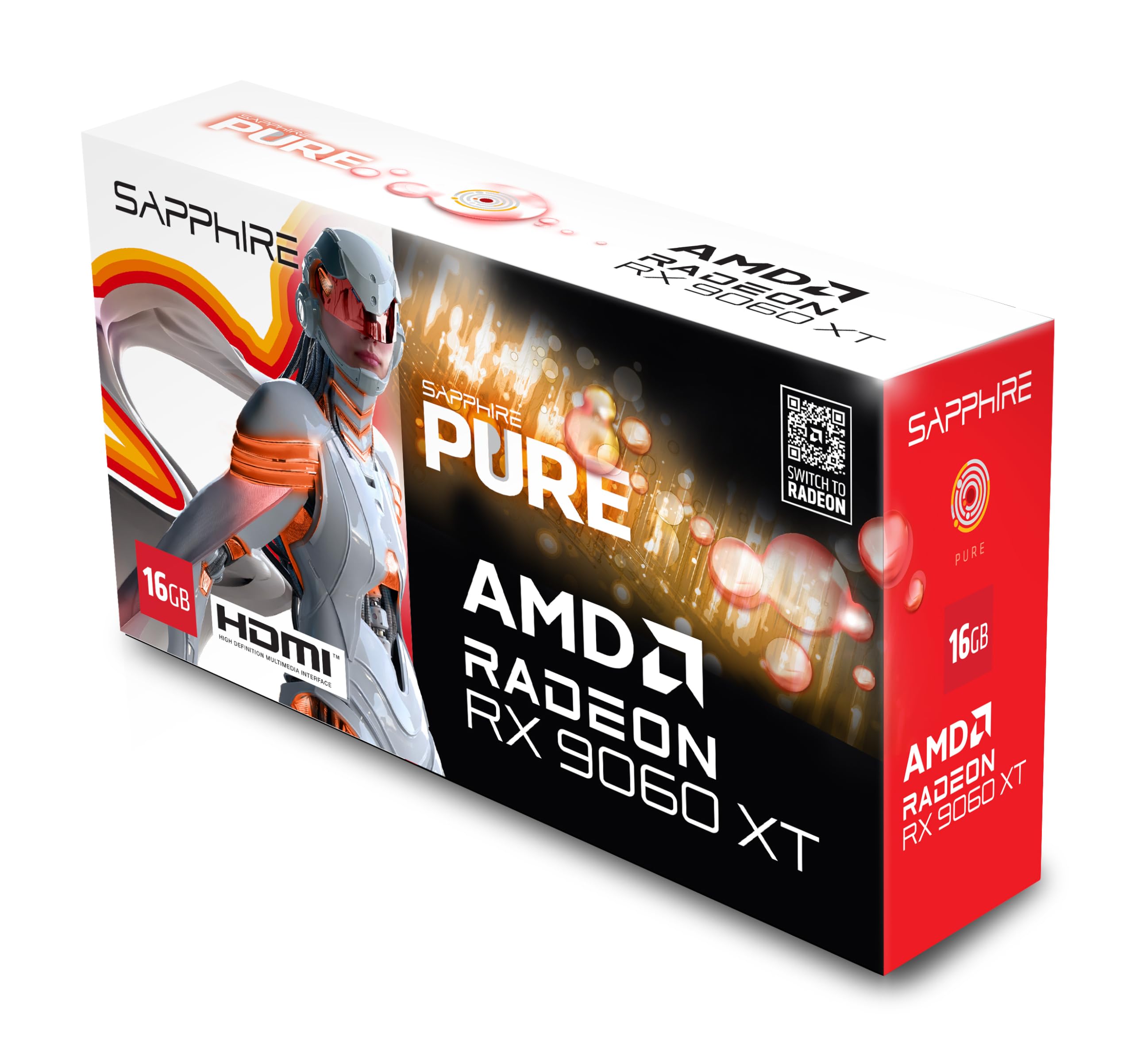 Sapphire 11350-02-20G Pure AMD Radeon™ RX 9060 XT Gaming OC Graphics Card with 16GB GDDR6, AMD RDNA 4 - Image 7